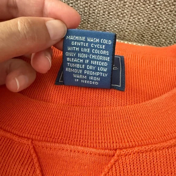 Vintage Faconnable Mens Sweater Long Sleeve 100% Cotton Rust Color 2XL - Picture 6 of 7